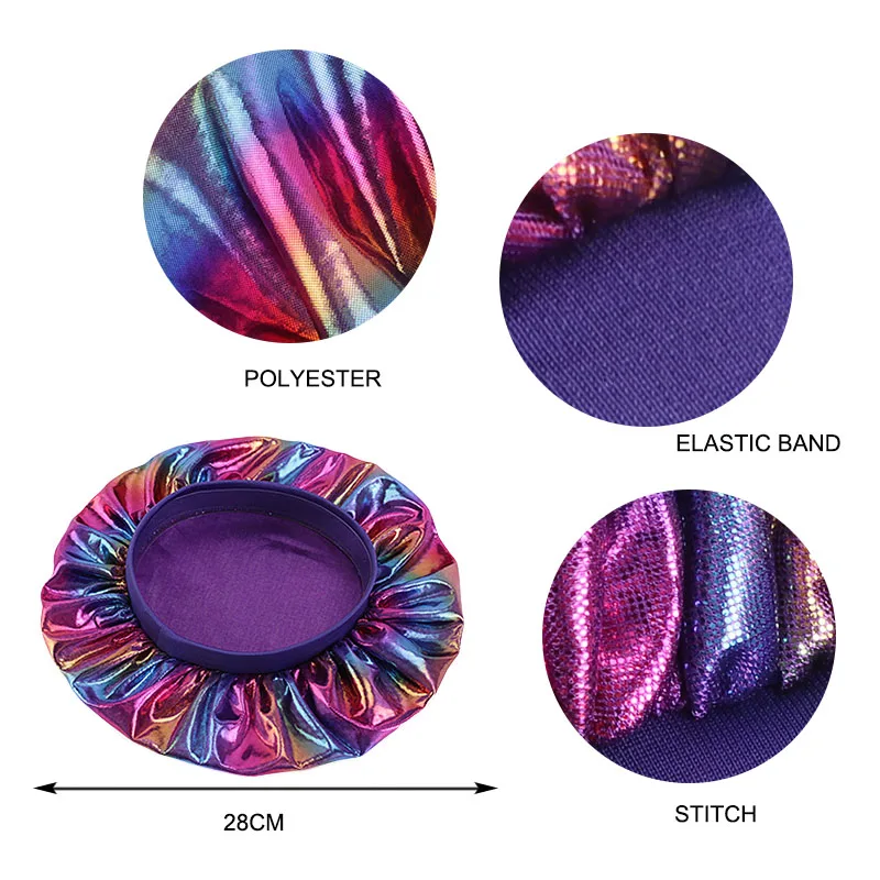 Детская Лазерная шапочка для сна в ночное время атласная эластичная с широкими