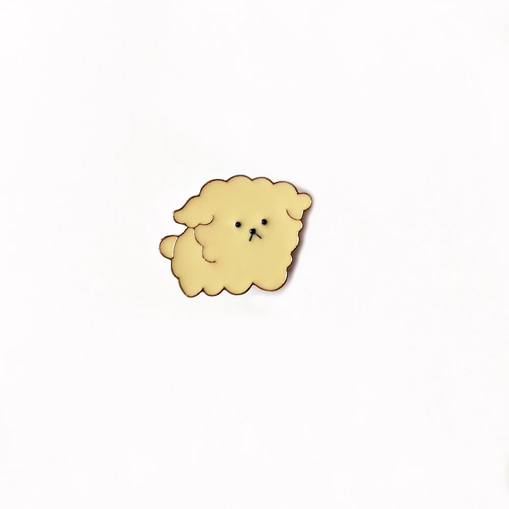 

Animal Pin & Brooches Lovely Yellow Dog Gifts Lucky Jewelry Clothes Metal Badge Brooch For women Pins For Backpacks