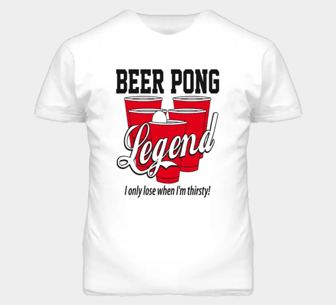 

Beer Pong Legend T Shirt Men T-Shirt Cotton 100% Top Tee Men New High Quality Top Tee Casual Printed Tee Normal