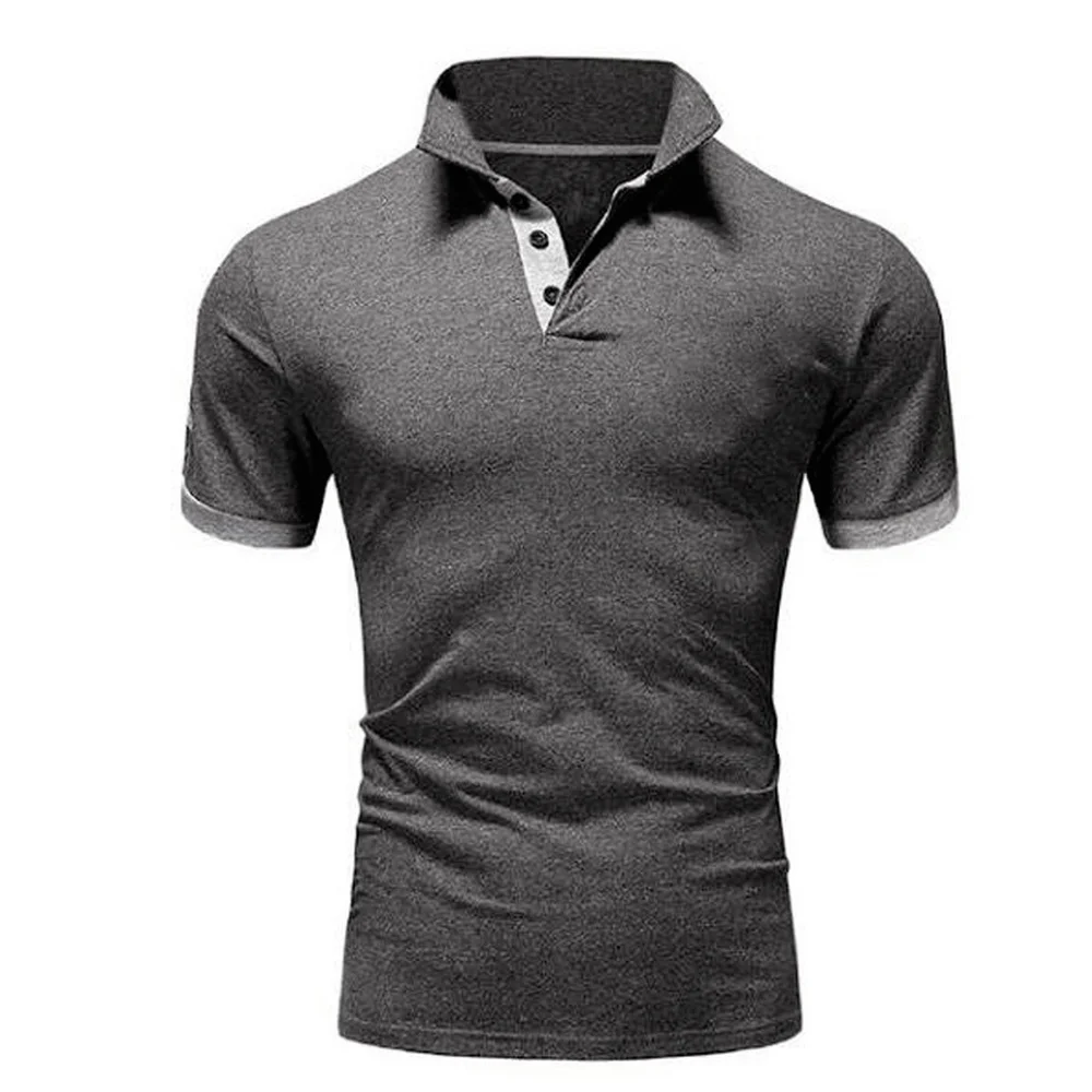 

Summer short Sleeve Polo Shirt men fashion polo shirts casual Slim Solid color business men's polo shirts men's clothing