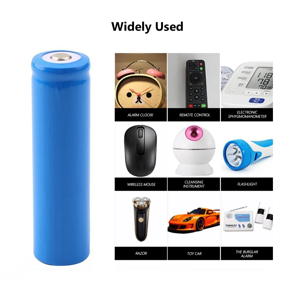 

2Pcs Rechargeable Li-Po Lithium Batteries 5000mAh 3.7V 18650 Li-ion Battery For Led Torch Powerbank Emergency Light