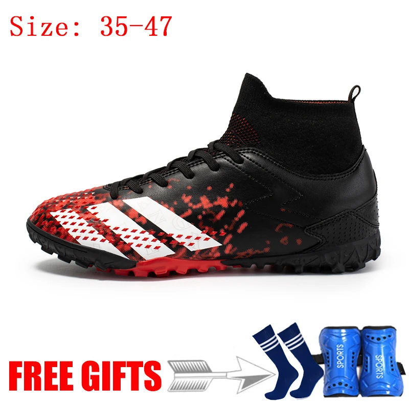 Для мужчин синий FG ботинки Уличные теплые Футбол футбольные бутсы|Обувь для