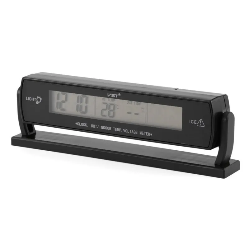3 in1 Digital LCD Clock Screen Car Auto Vehicle Time Temperature Thermometer Voltage Voltmeter |