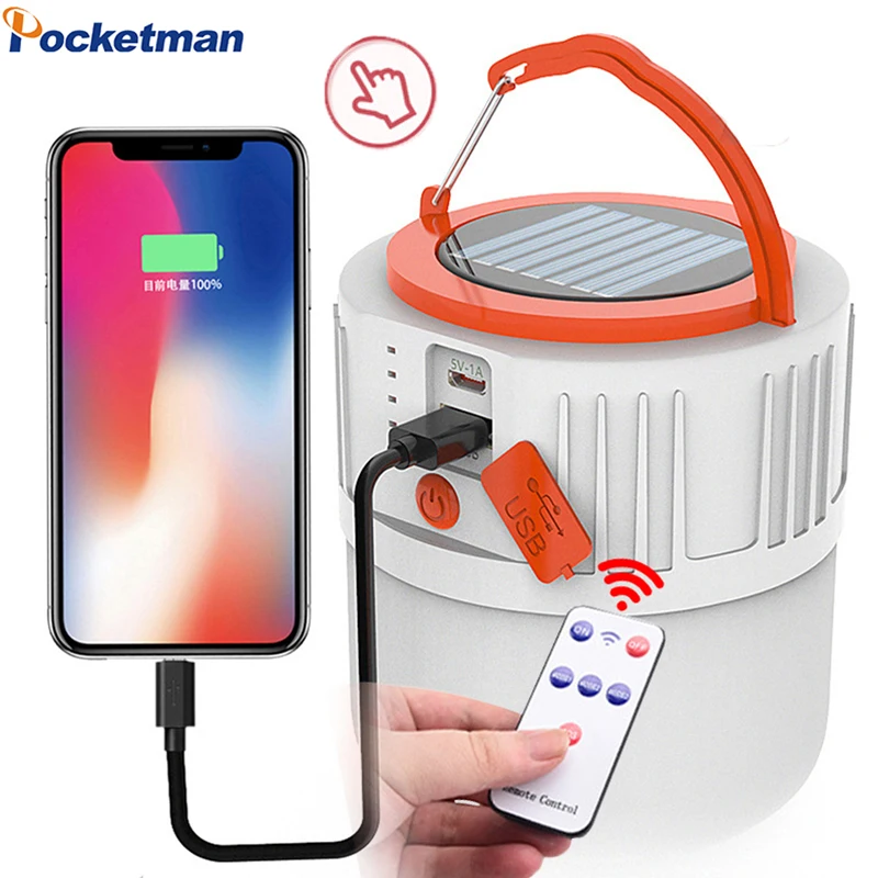 85000LM солнечный светильник Светодиодный лампа зарядка через USB палатка походный 5