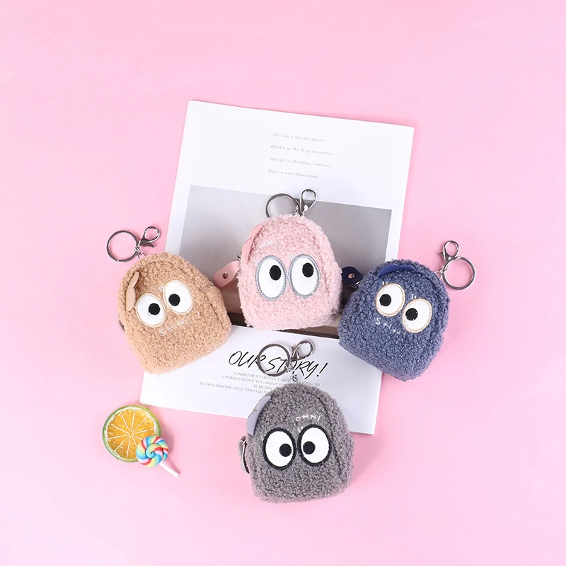 Креативный мультяшный плюшевый Кошелек для монет маленькой девочки милый