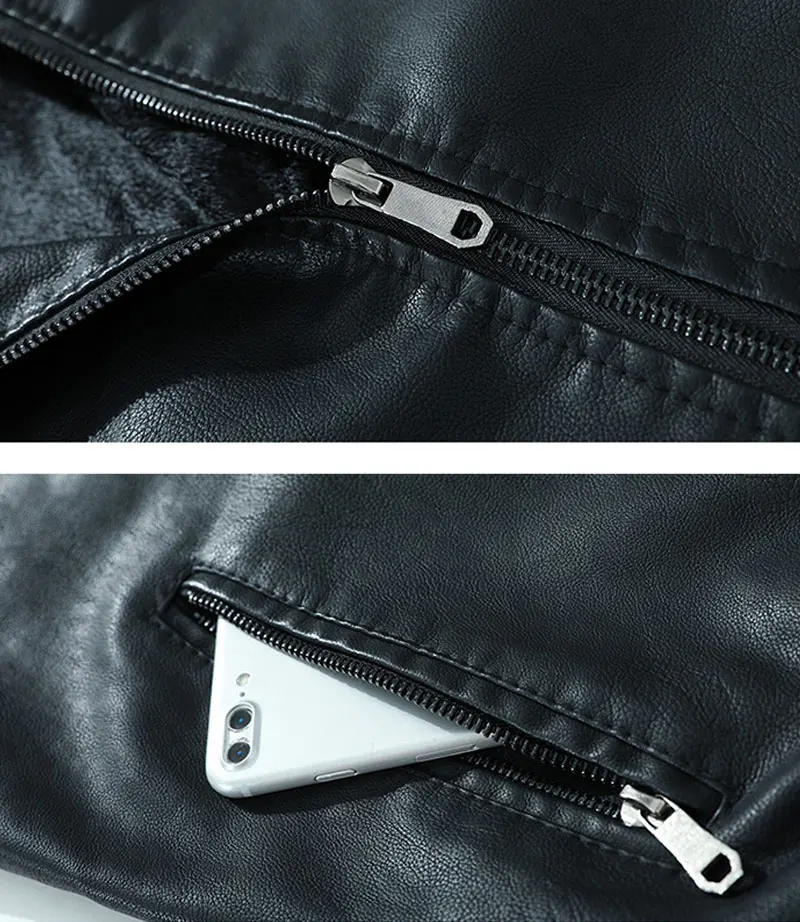 

2021 Freedman Jacket Man Men Spring Autumn Jackets For Men O Neck Leather Long Sleeve Motorcycle Outerwear