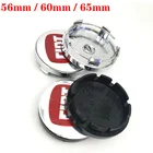 Колпачки на ступицу автомобиля Fiat, 4 шт., 56 мм, 60 мм, 65 мм, эмблема на колесный центр, стикер, аксессуары для стайлинга, чехол на колесо, Пыленепроницаемая наклейка с логотипом