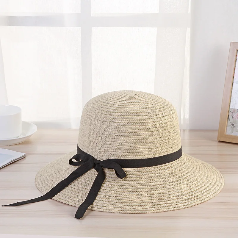 

Foldable Bohemia Beach Cap Sun Hat Straw Hat Foldable Roll-up Crocheted Beach Sun Visor Cap For Holiday Travel