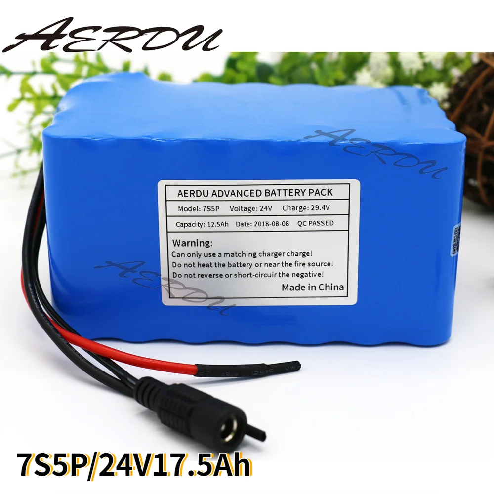 

AERDU 7S5P 24V 17.5Ah с 25A BMS 29,4 в Li-Ion Батарея пакет Электрические одноколесные велосипеды мопед, фара для электровелосипеда в лампа для скутеров вело...