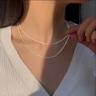 цепочка на шею женская Нательные украшения Женская цепочка до ключиц из нержавеющей стали, ювелирное изделие для подружки невесты, подарок для подружки невесты из Гипсофилы, золотистого и серебристого цветов, 2021