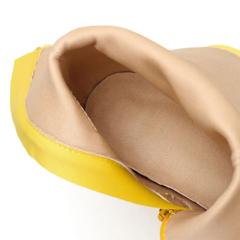 GENSHUO/Женская обувь женские сапоги до середины икры на высоком каблуке с