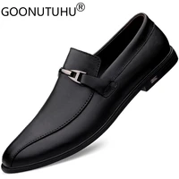 fashion mens shoes casual genuine leather cowhide loafers male classic brown black slip on shoe man flats driving shoes for men