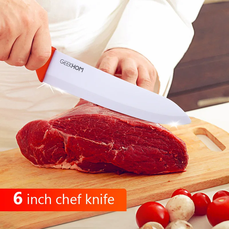 Набор керамических ножей шеф повара 3/4/5/6 дюймов для овощей мяса фруктов хлеба