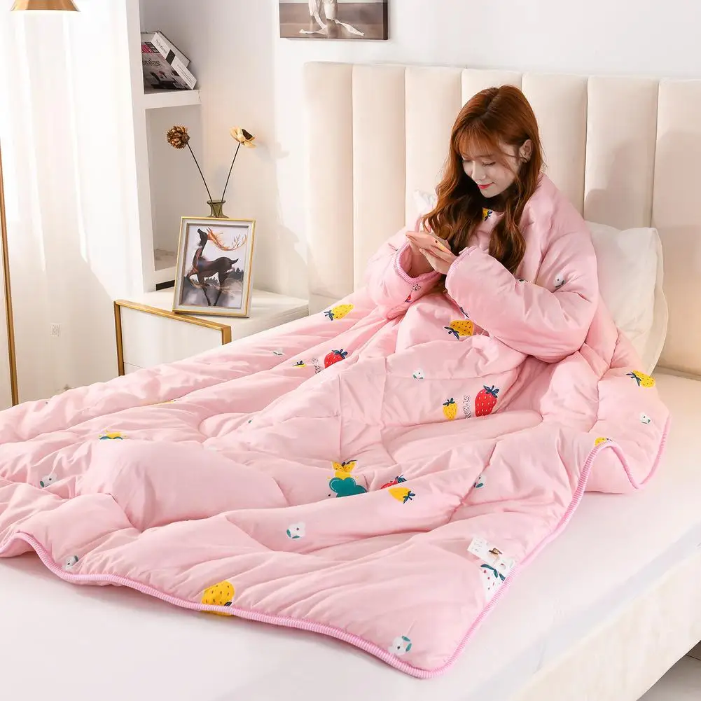 

Multifunction Lazy Quilt with Sleeves Winter Warm Blanket