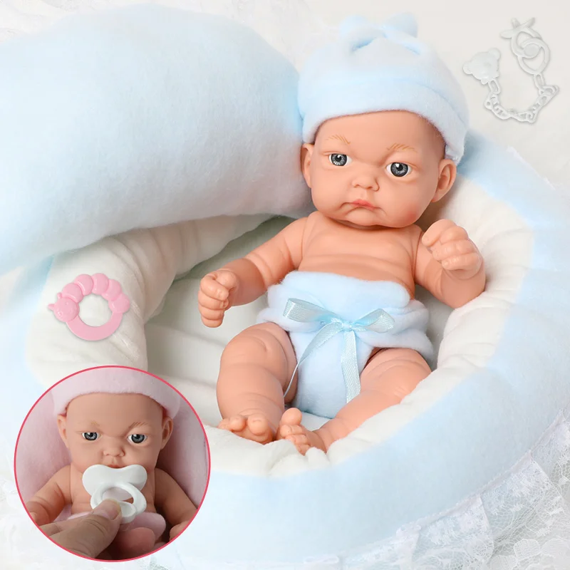 Кукла reborn 10 дюймов Реалистичная мягкая Водонепроницаемая кукла-пустышка для