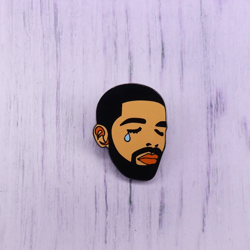 Плач Дрейк эмаль брошь услышать звук в мире булавки музыкальное искусство