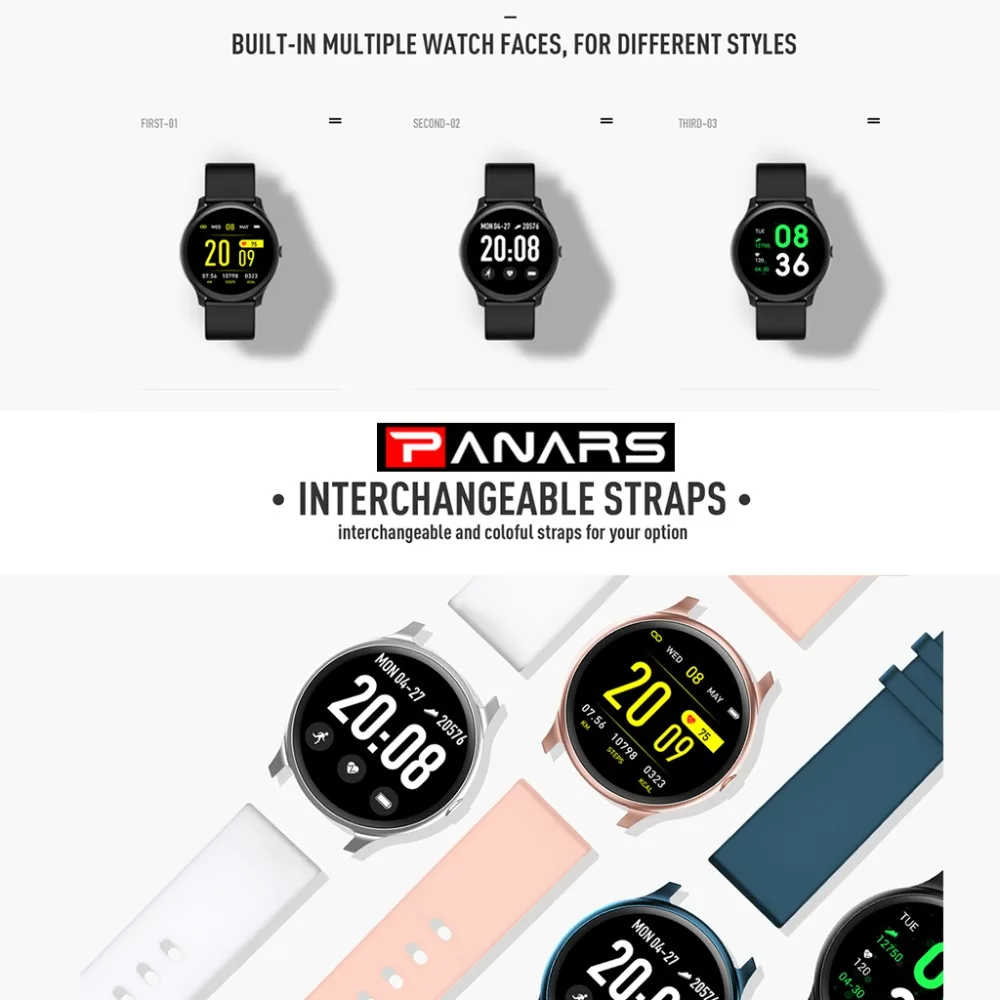 PANARS мужские умные цифровые часы, спортивные, для бега, Bluetooth, напоминание о сообщениях, мониторинг сердечного ритма, будильник, женские мужские наручные часы
