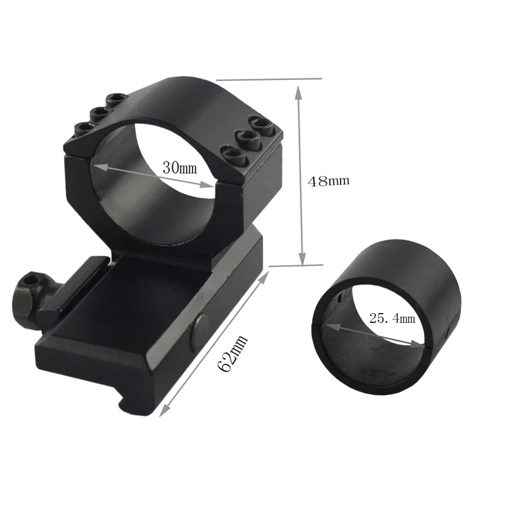 

VULPO Tactical Rail Mount 25.4&30mm Scope Mount For M2 M3 Red Dot Sight,3 x Magnifying Glass Ring Mount Adapter
