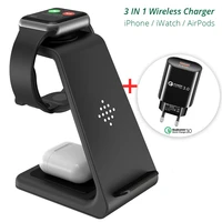 bonola qi 3 in 1 wireles chargeing station for iphone11proxrxsairpods proiwatch5 wireless charge for samsungs10budswatch