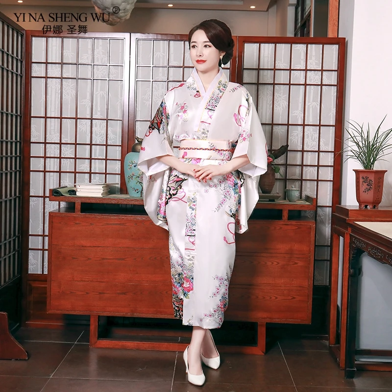Японский Mujer сексуальный Kimon Sakura Аниме костюм кимоно традиционный винтажный Qipao