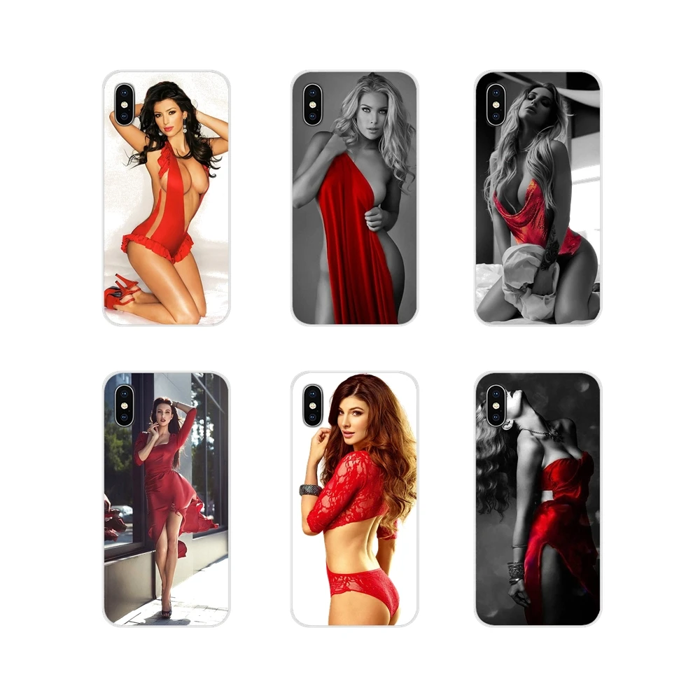 Чехол для сотового телефона Темно-Красный Модный сексуальный чехол девушек Samsung