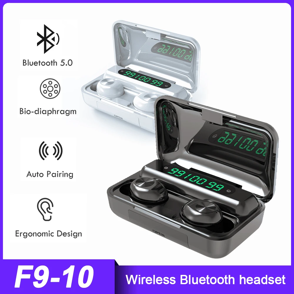

Wireless Bluetooth Earphones With Microphone Waterproof TWS Low Latency Noise Reduction HiFi Stereo Earbuds with Power Display