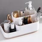 Органайзер для макияжа для студентов, вместительная коробка для хранения косметики, настольный контейнер для ювелирных изделий, лака для ногтей, держатель для ручек