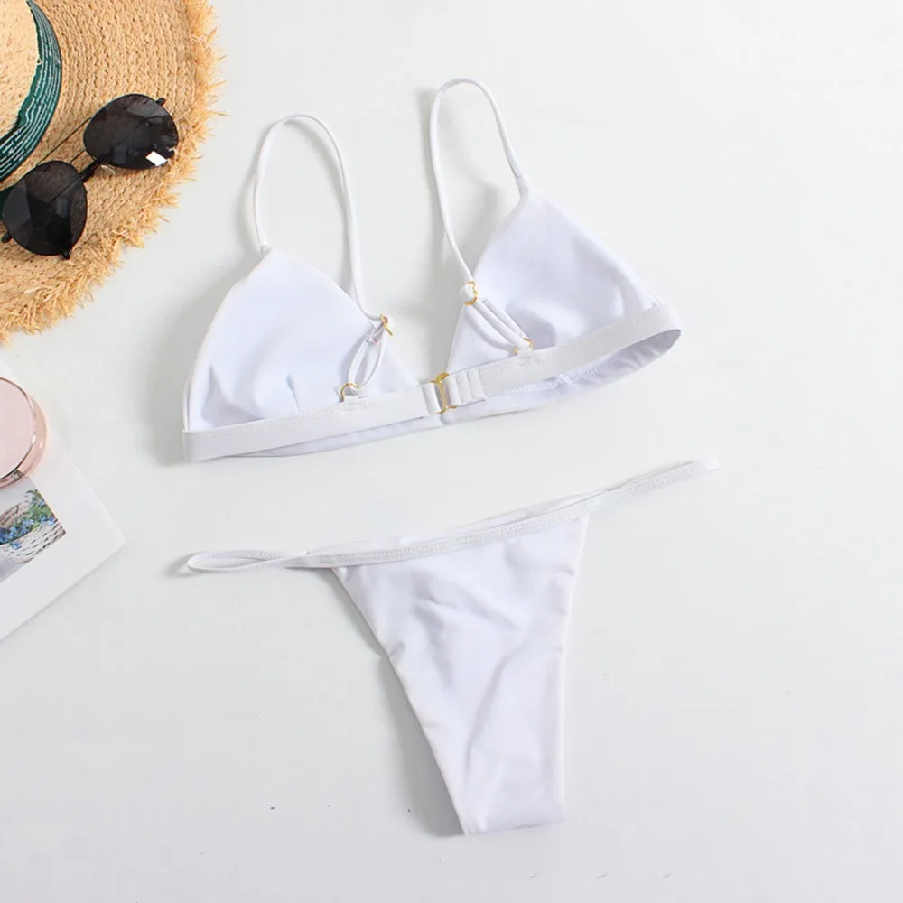 

SFIT 2021 Swimwear Bikini Sexy Triangle Two Piece Swimsuit Push Up Women Biquini Adjustable Straps Low Waist Beach Bathing Suit