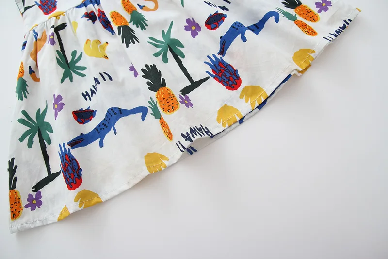 Платье для девочек лето 2020 новое платье с цветочным узором детское хлопковое