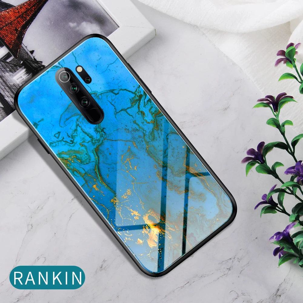 Для Xiaomi Redmi Note 8 Pro Чехол для Redmi Note 8T мраморный градиентный чехол из закаленного стекла для телефона для Redmi Note 8 Pro 8 A funda