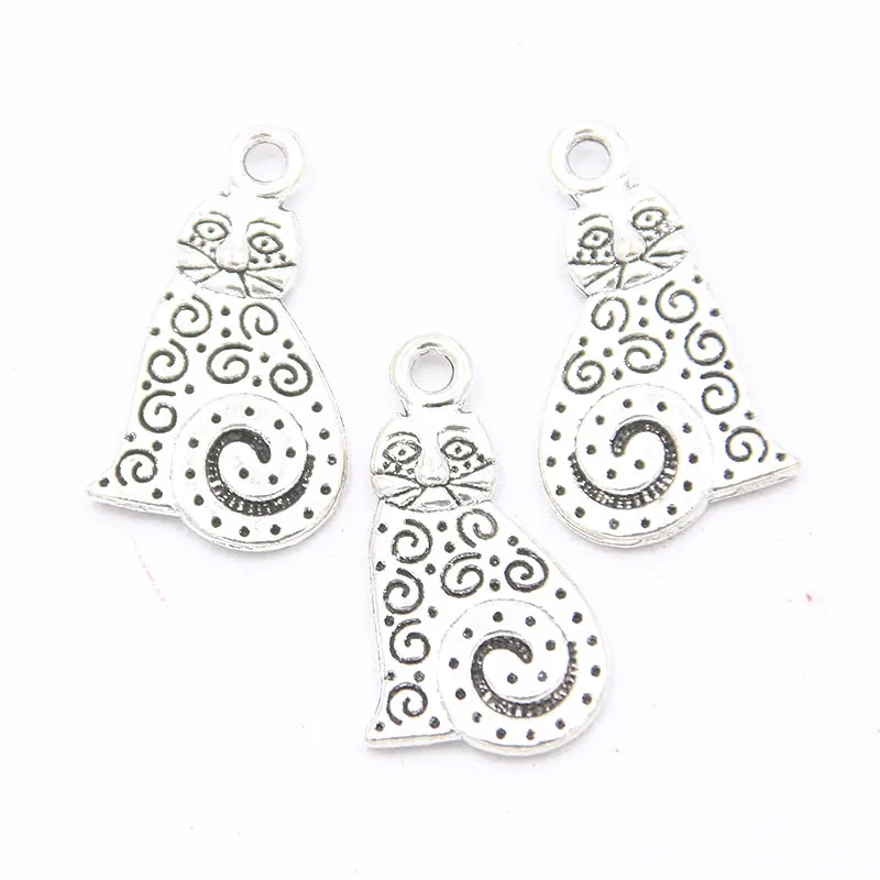 20 шт. серебряный Амулет из цинкового сплава 12 х21 мм|Шармы| |