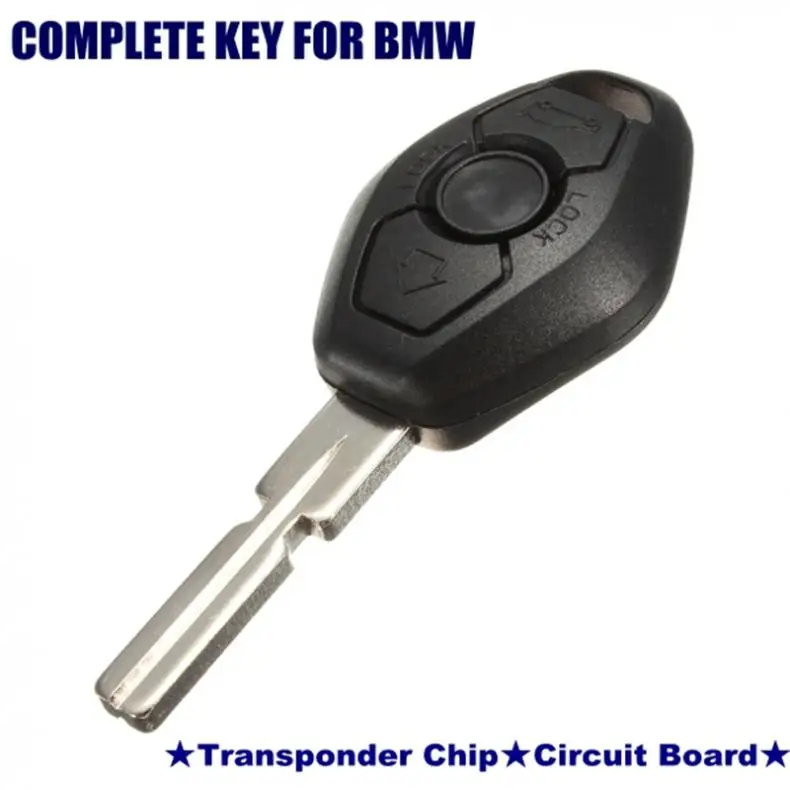 

433Mhz Replacement 3 Buttons Remote Control Key Uncut Blade with Chip fit for BMW 3 /5 / 6 / 7 Series Z4 Z8 X3 X5 M3 1999-2010