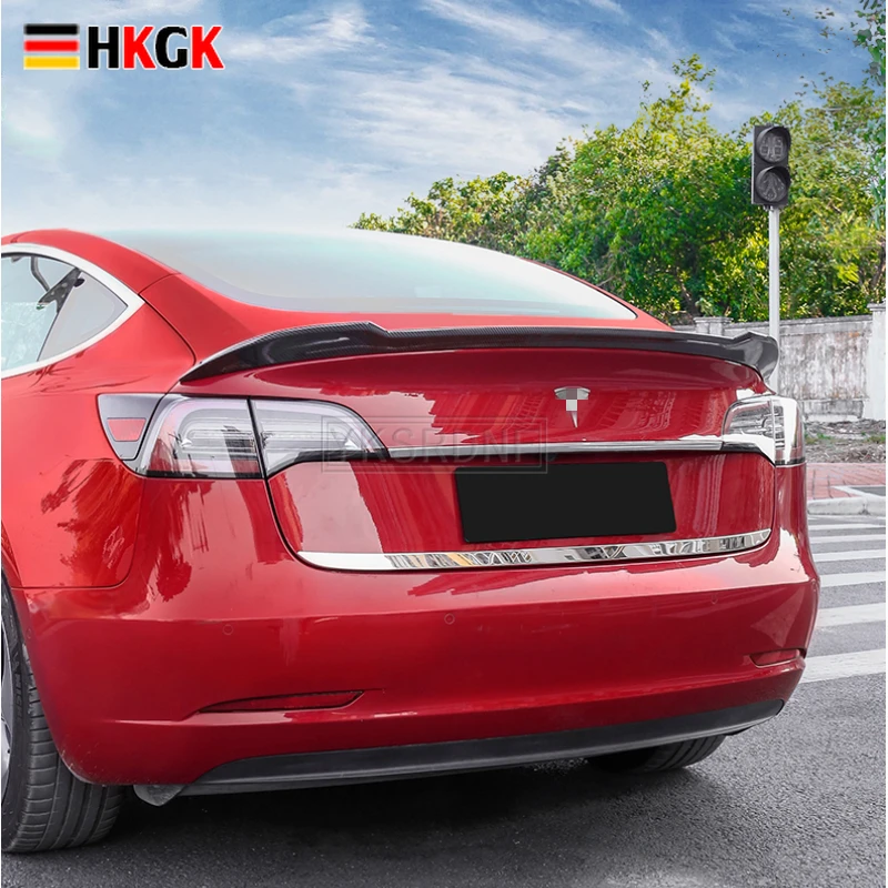 

Gloss black rear spoiler rear wings for Tesla model 3 2017 2018 2019