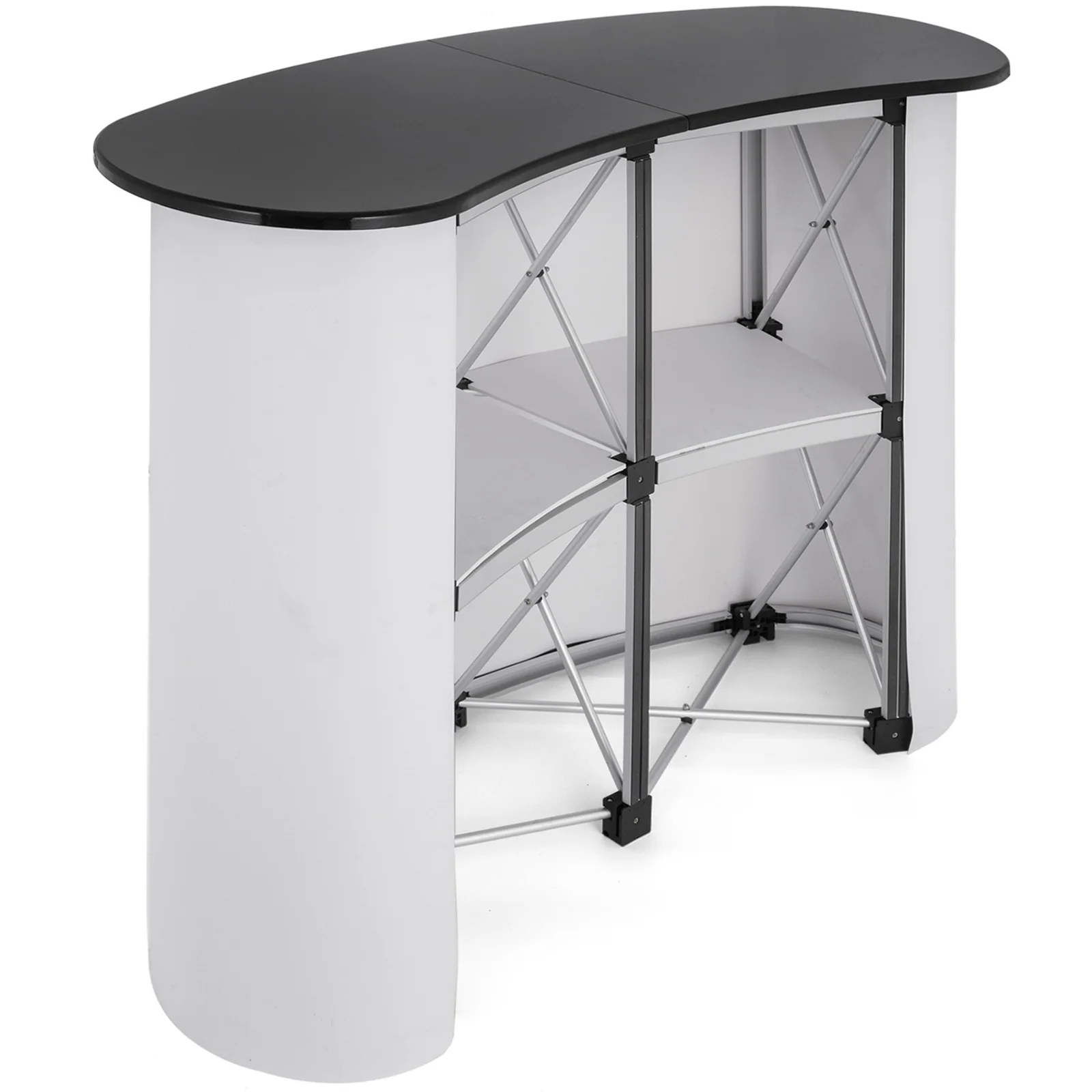 VEVOR-Exhibidor de exposici&oacute;n port&aacute;til, mostrador de promoci&oacute;n, Stand de mesa con bolsas de transporte de pared, 51x38,5 pulgadas-0