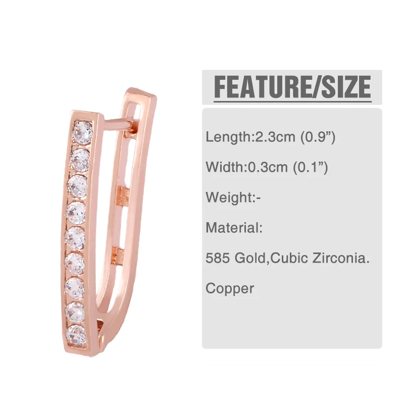 Модные геометрические серьги OCESRIO из розового золота 585 с натуральными камнями