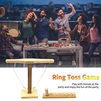 pop party toys leisure industrial style bar drink shop handmade wooden ring toss hooks fast paced interactive game for bars home