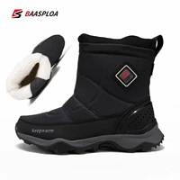mens winter shoes cotton waterproof leather men warm sneakers non slip men walking hiking shoes size 41 46 baasploa 2021 new