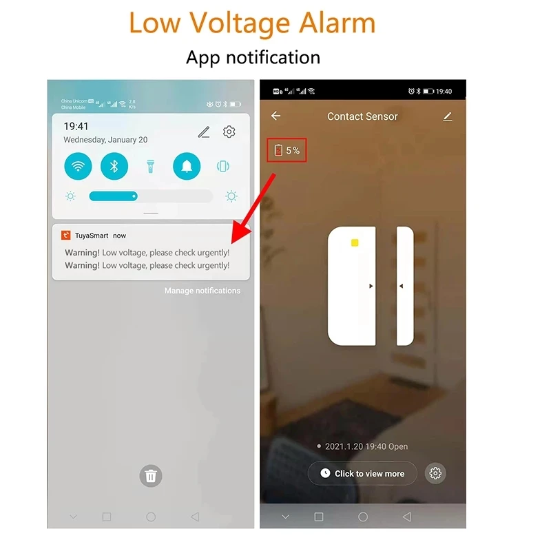 Датчик двери Tuya Smart WiFi/Zigbee детектор открытия/закрытия дверей домашняя