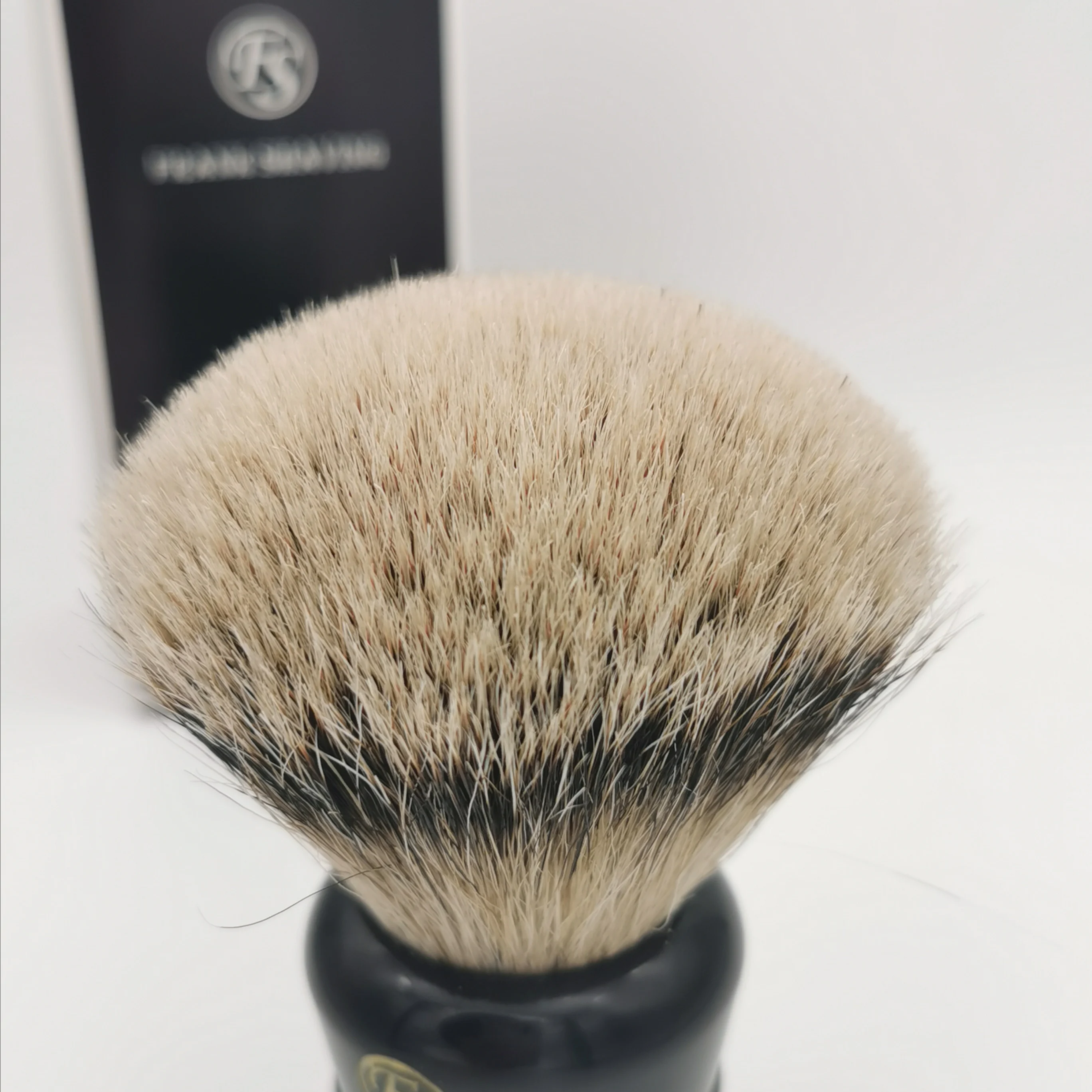 FS # SI30 EB33 100% дюйма кисточка для бритья барсука с искусственной черной ручкой