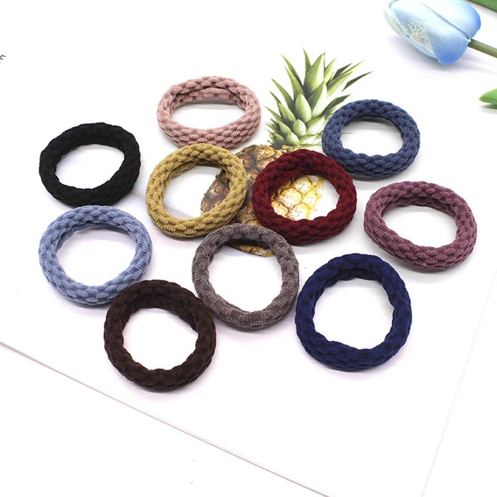 

New 40pcs/set Durable Seamless Cotton Hair Ties Elastic Hair Band Ponytail Holders No Crease Hair Bands for Ladies Girls