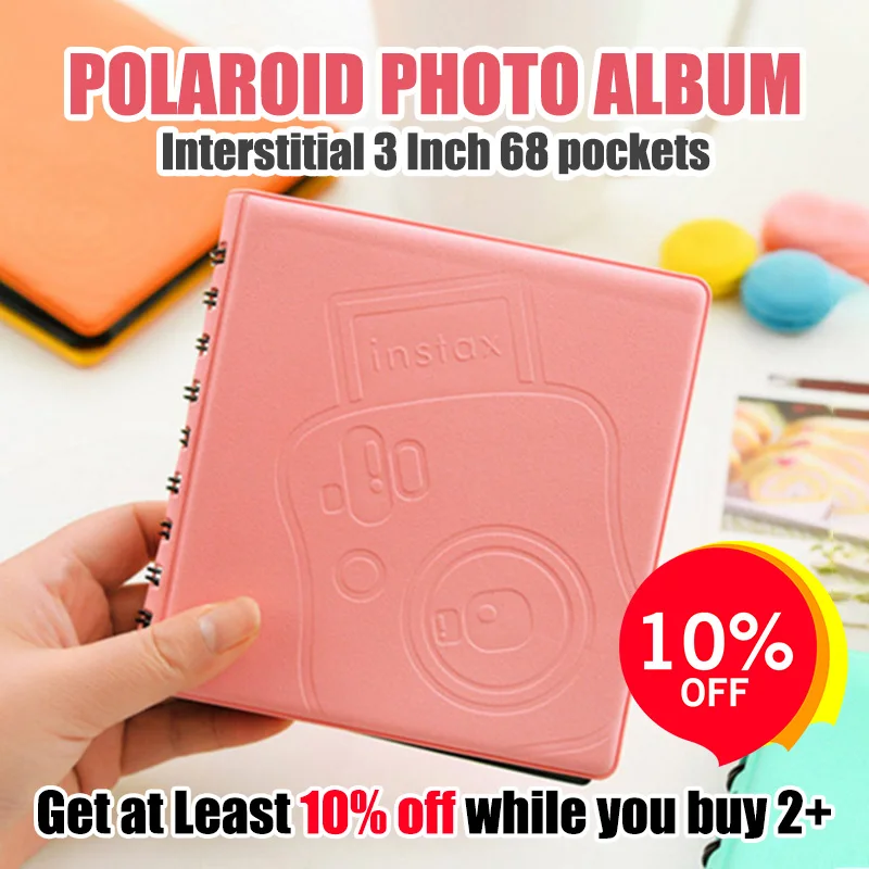 68 Карманы Мини Мгновенных Фотоальбом для Fujifilm Instax Фильм 7 s 8 25 50 70 90|instant case|photo
