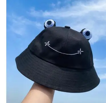 

1pcs/lot Parent-Kid Cartoon Frog Bucket woman man Fishing Cap Cute Froggy Hat