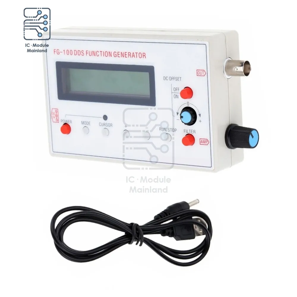 FG 100 генератор сигналов с функцией DDS 1 Гц 500 кГц счетчик частоты