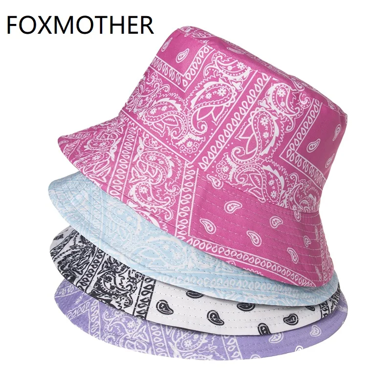 Панама FOXMOTHER модный Небесно-Голубой желтая с принтом пейсли в стиле хип-хоп шапки