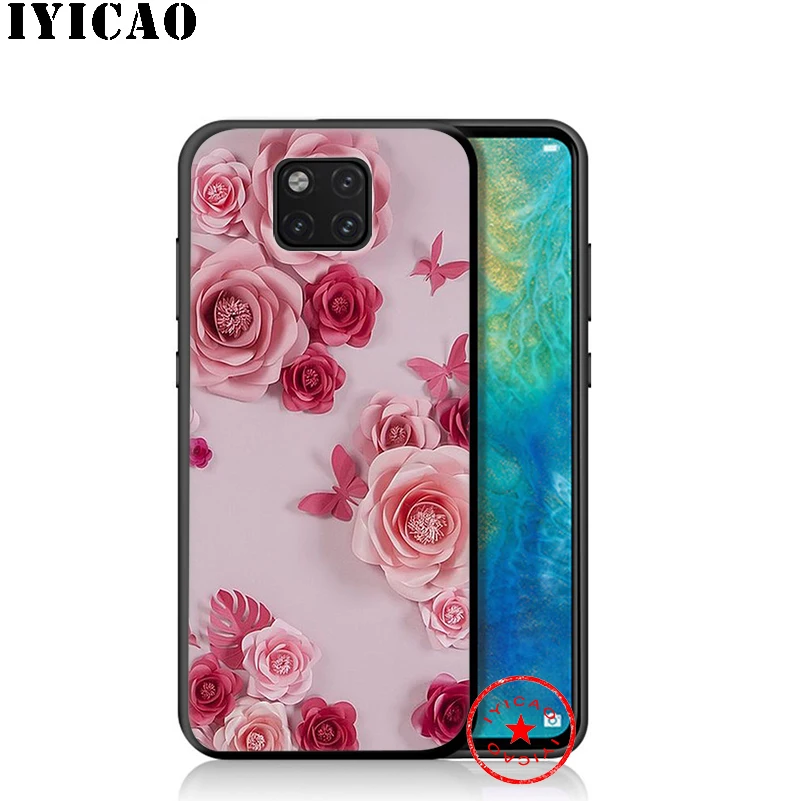 IYICAO Cool Rose Colorful Soft Case for Huawei P30 P20 P10 P9 P8 2017 2016 2015 P Smart Z Plus 2019 Mate 20 10 Lite Pro Mini |