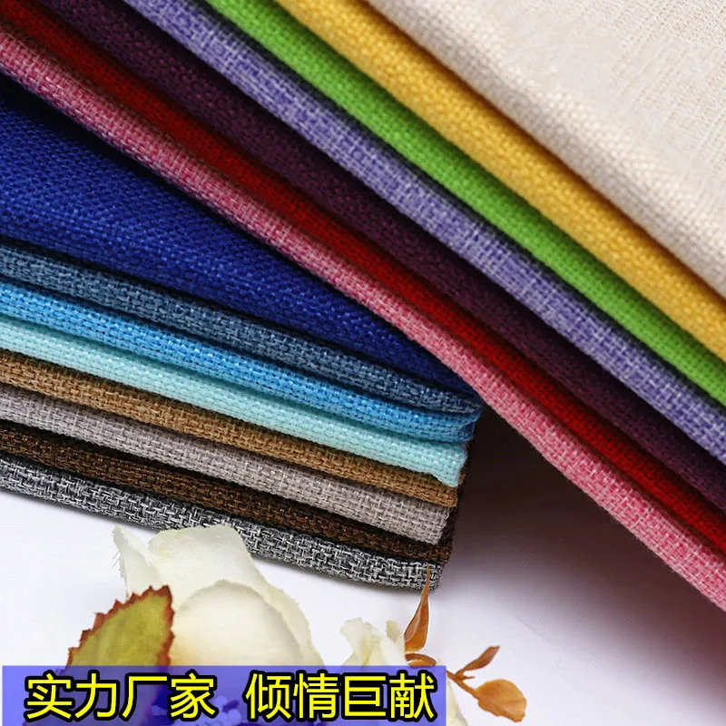 100x150 см однотонные Цвет износостойкая ткань для обивки дивана имитация льняные