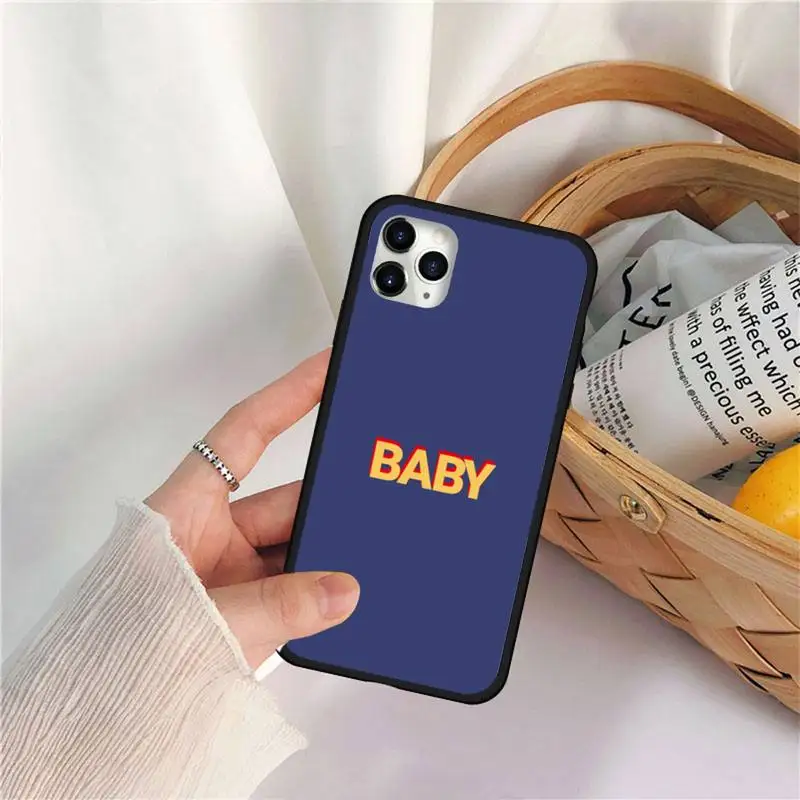 

BABY girl honey art line Phone Case for iPhone 11 12 pro MINI XS MAX 8 7 6 6S Plus X 5S SE 2020 XR