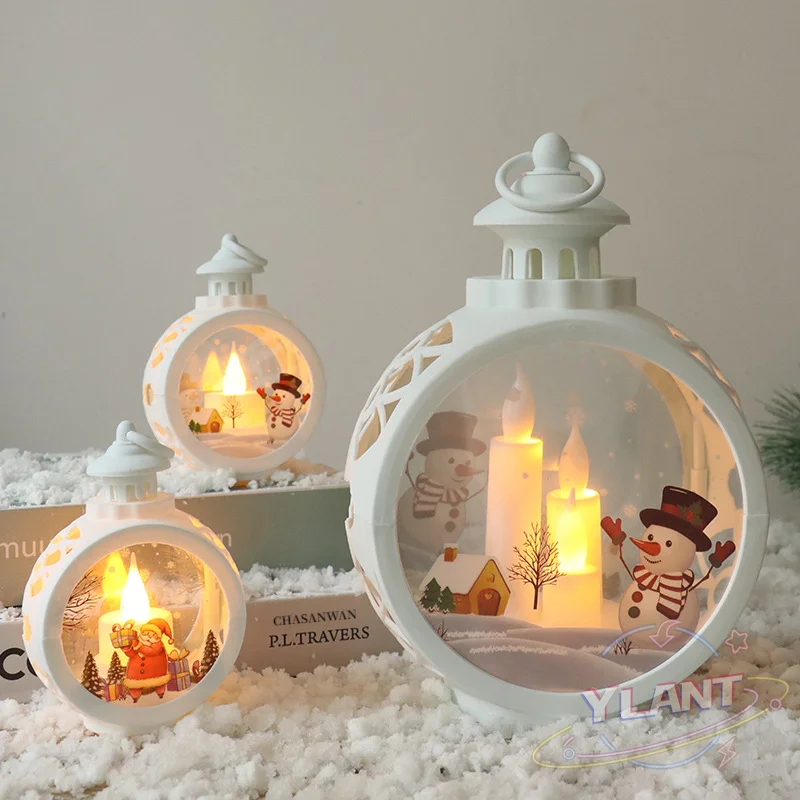 

Рождественский Декор YL для дома, Санта-Клаус, снеговик, светильник-фонарь, украшение для рождественской елки, рождественский подарок, новый ...