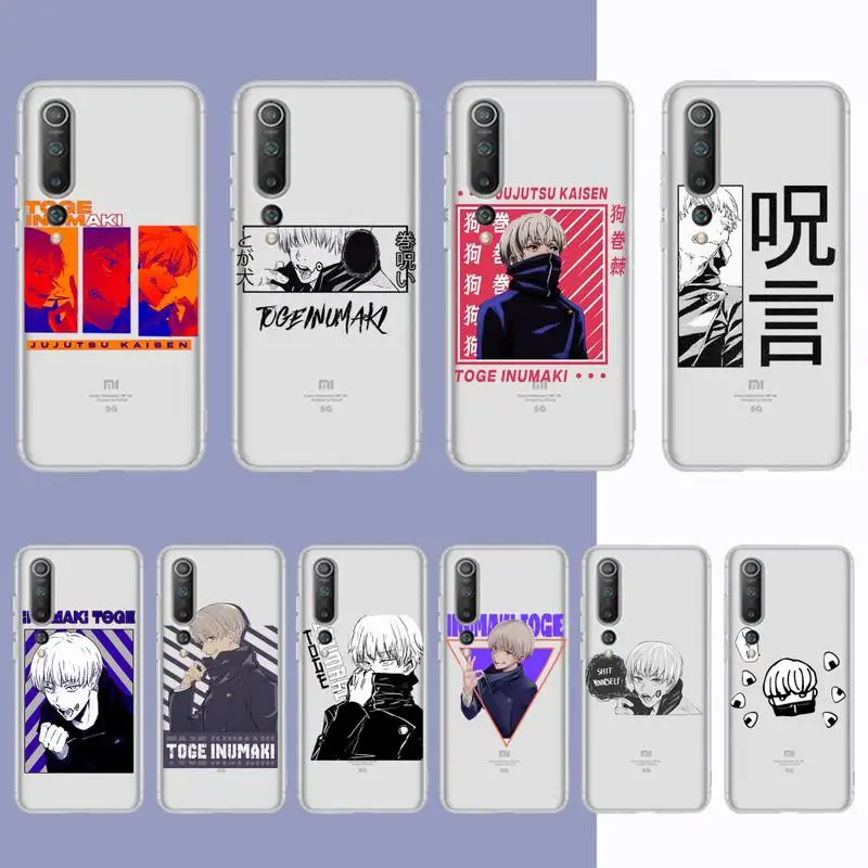 

TOPLBPCS Anime Jujutsu Kaisen Inumaki Toge Phone Case For Redmi Note 5 7 8 9 10 A K20 pro max lite for Xiaomi 10pro 10T