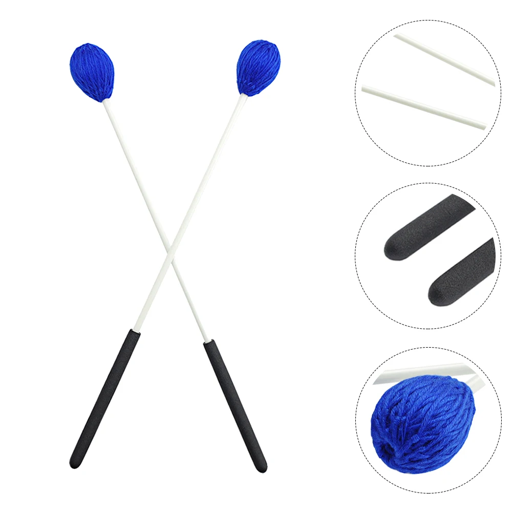 

1 Pair Wool Hammer Head Drum Sticks Musical Percussion Instrument Accessories